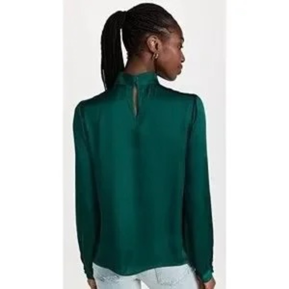 PAIGE Womens Ceres Top - Midnight Cyan Green | Size Small - Picture 2 of 5